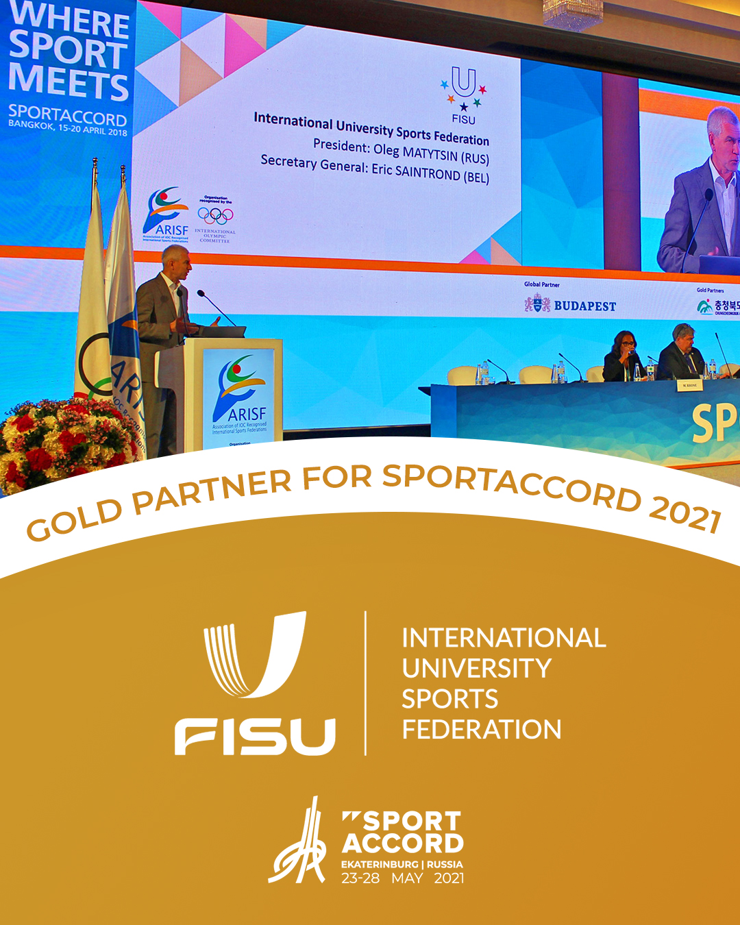 SportAccord Gold Partner FISU Marks Three-Year Countdown to the Ekaterinburg 2023 FISU World University Games